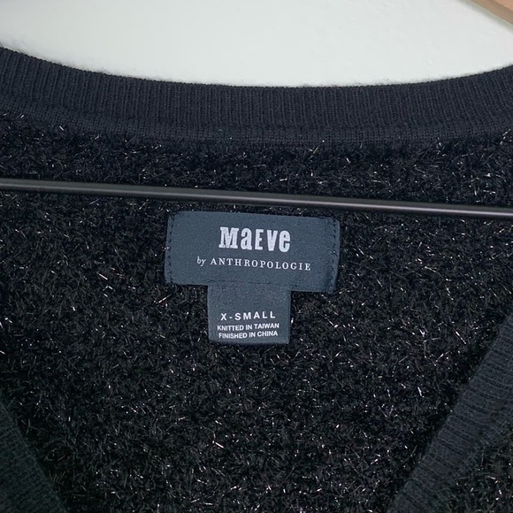NWT Anthro Maeve Pamela Tinsel Shimmer Sweatshirt - Picture 6 of 10